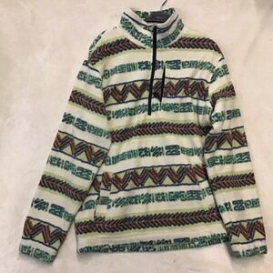 Billabong A/Div Boundary Half-Zip Mock Neck Pullover Fleece Jacket Mens L Aztec